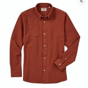 Linksoul Button Down Long Sleeve Flannel Blood Orange Heather Shirt - Size Large